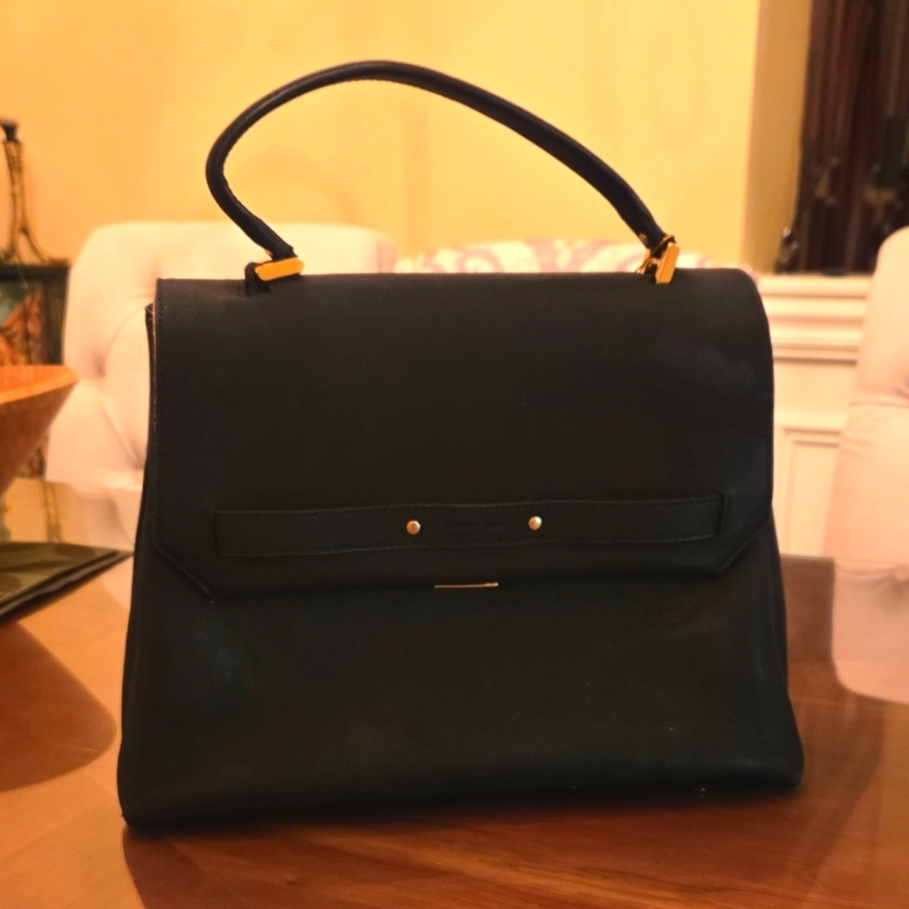 NWT SAMAMTHA THAVASA Blk Leather Bag